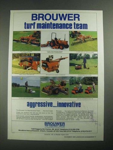 1987 brouwer mowers - brouwer, ad