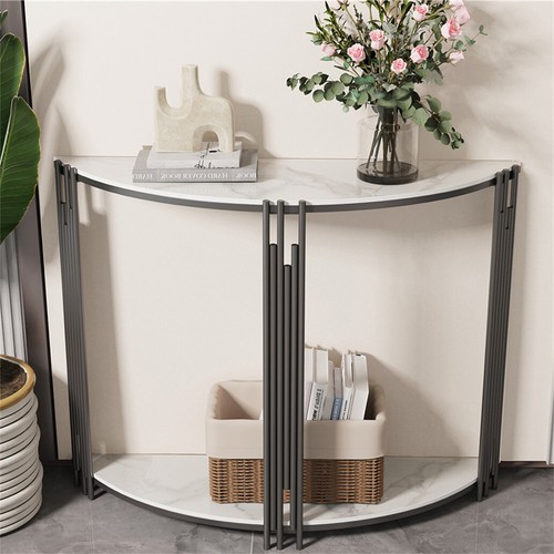 Half moon marble console - half,