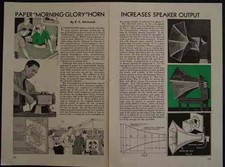 4' Horn SPEAKER 1943 How-to Build PLANS Exponential