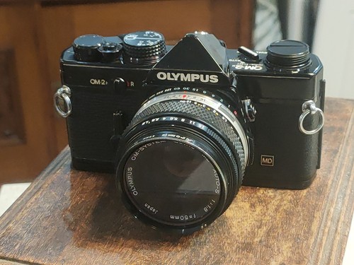 Olympus black with 50mm - om-2n,