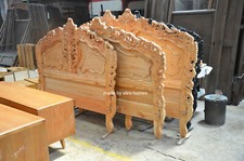 First time in UK 100% OAK Wood french style Rococo bed ...... UK Super King Size