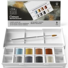 Winsor & Newton Cotman Watercolour Metallic Colours Paint Pocket Set