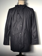 Zara Man Navy Rain Coat Popper