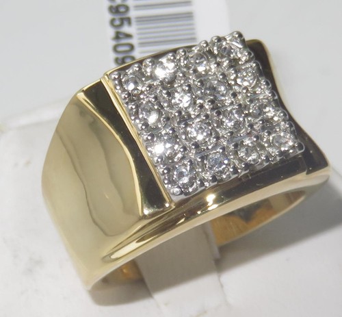 Mens gold ring signet pinky - ring,