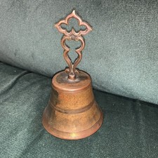 Antique arts & crafts CHURCH SANCTUS BELL altar prayer Victorian brass