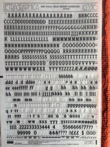 Letraset instant lettering - letraset,