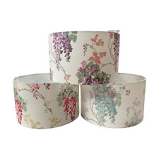 Laura Ashley Wisteria Fabric Lampshade Cranberry Duck Egg Grape
