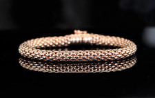 $7,000 Fope 27.3g ITALY 18K Rose Gold 7mm Kaledia Classic Chain Bracelet M