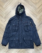 Schott NYC Army Type Full Zip Multi Pocket Navy Blue Winter Coat Men’s L