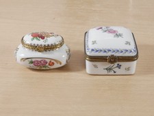 2 Porcelain Trinket Boxes