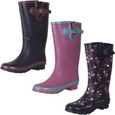 Stormwells Ladies Wellington Boots Garden Festival Rain Waterproof Strap Wellie