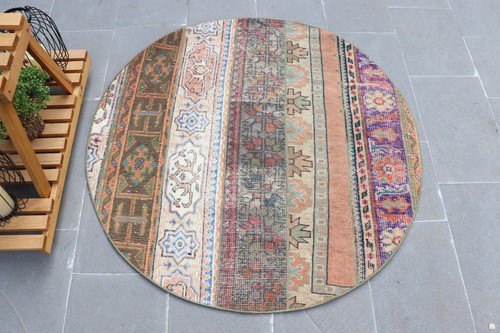 Turkish vintage rug - 3,9x3,9, ft