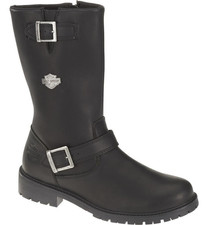 Harley Davidson Randy 12" Mens Leather Zip Up Biker Ankle Boots