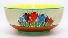 Clarice Cliff 'CROCUS' Royal Staffordshire/Wilkinsons, Honeyglaze Bowl, 8½"