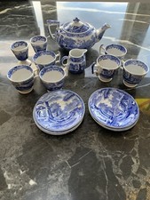 spode blue italian tea set