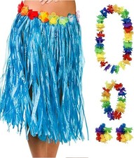 6x Hawaiian Blue Grass Skirt &