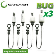 Gardner Tackle Bug Bite Indicators White (Set of 3) - Carp Pike Fishing Bobbins