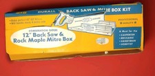 12" Back Saw & Rock Maple Mitre Box Professional Quality Perfect 45°-90° Joints
