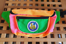 The Simpson Rare Vintage 1990 Fluoro Colourblock Bum Bag Fanny Pack