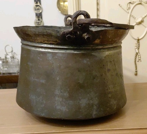 Antique solid copper cast - &,