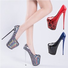 Gradient Leopard Drag Queen Men's High Heels Crossdresser Shoes Trans Queer Plus