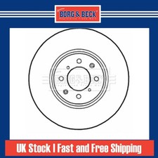 2x Brake Discs Vented For Rover MG MG ZS 180 Borg & Beck Front GBD90852