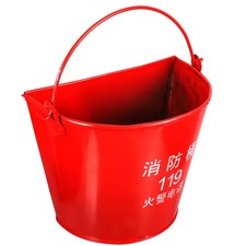 1pc Red Emergency Sand Buckets Reusable Fire-fighting Bucket Equipment
