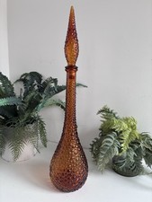 Vintage Amber Hobnail Bubble