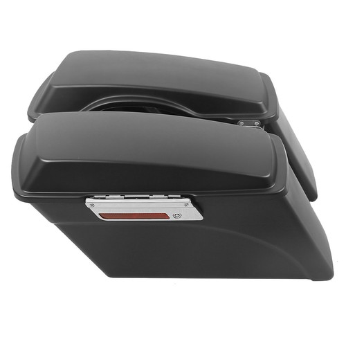 Matte black hard saddlebags - black,