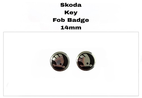 Skoda key fob badge 14mm - skoda,