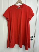 Marks & Spencer red stretchy T-shirt skater dress size 22