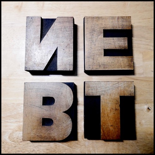 Vintage wooden letterpress - wooden,