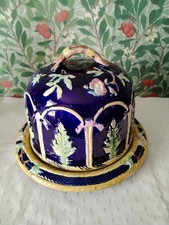 Antique Majolica Cheese Dome