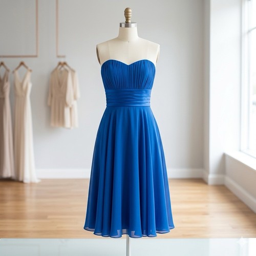Mori lee royal blue chiffon - mori,