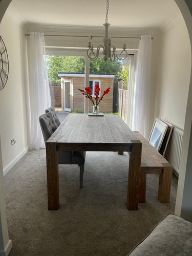 Solid oak dining - dining, table