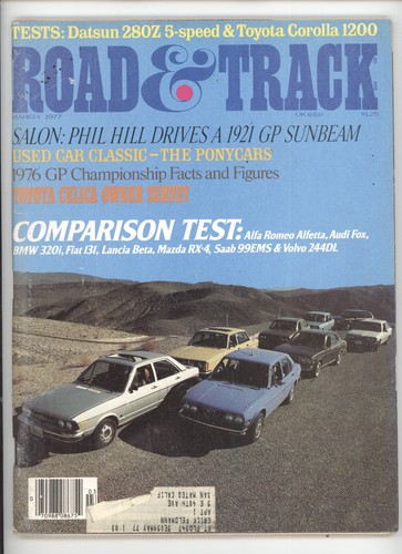 Road track march 1977 datsun - road,