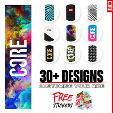 CORE Stunt Scooter Griptape 5.5" x 22.5" Universal Fit 30+ Designs FREE STICKERS