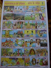 Indian Educational Paper Posters * 37 Designs * Retro * Kitsch * Approx 24x37cm
