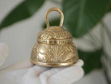 Vintage Solid Brass Bell, Sanctuary or Desk Bell with Animal Design