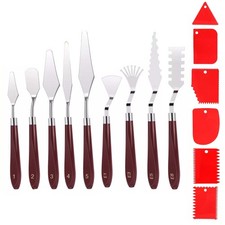 Oil Acrylic Painting Set 15pcs Palette Knives & Scrapers Wood Handle Artists