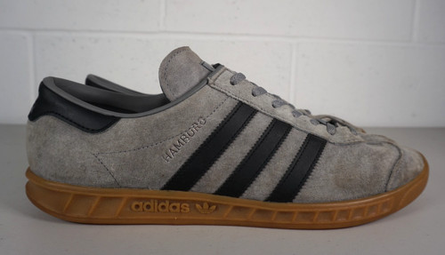 Mens adidas hamburg grey suede - hamburg,
