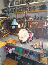 Banjo Parts. Wood  Armrest in