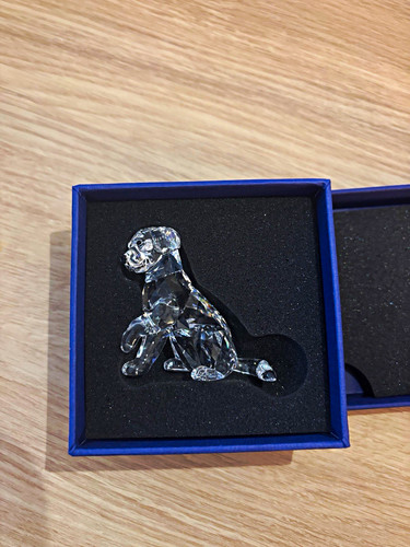 Swarovski clear crystal dog - crystal,