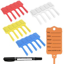 Car Key Tags x 200 Multi Purpose Self Tie To Identify Your Vehicles All Colours