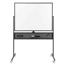 120 x 90 CM Large Standing White Board with Pegboard and Accessories White