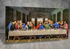 Da Vinci The Last Supper RELIGION CHURCH CANVAS PAINTING ART PRINT w2 213