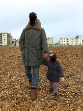 Sheepskin & Canvas Winter Coat. Swedish WW2 M1909. Super Warm Overcoat / Parka.
