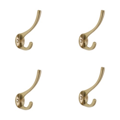Coat hooks set polished - set, 4