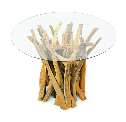Teak root driftwood round - root,