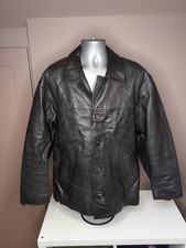 🖤 Wallace Sacks 100% Real Black Leather Jacket 👕 XL ⭐ Good condtion